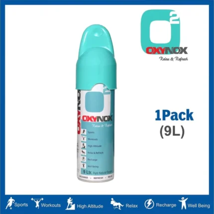 Oxynox Portable Oxygen Canister – 9 Liters, Lightweight Oxygen Enriched Air for Sports, High Altitude, and Relaxation